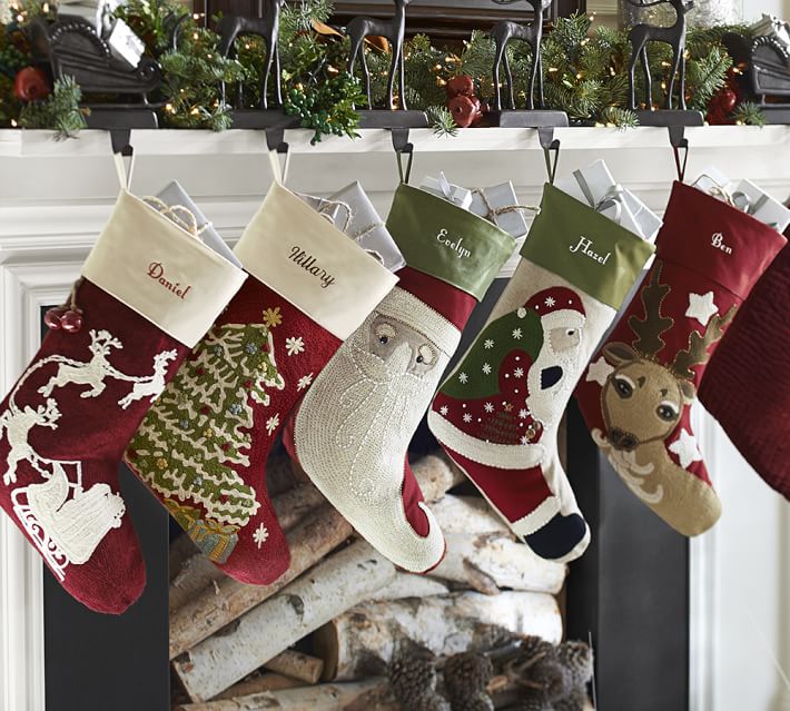 Clic Crewel Stocking Pottery Barn