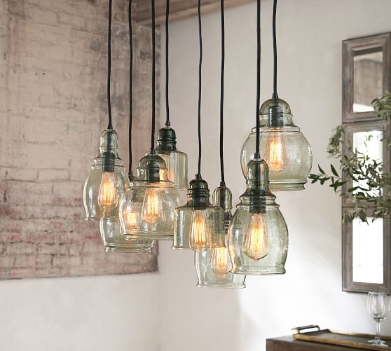 Paxton Glass 8-Light Pendant | Pottery Barn