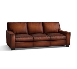 Leather Sofas Pottery Barn Turner Square Arm Leather Sofa
