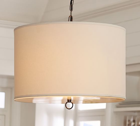 Linen Drum Pendant Pottery Barn