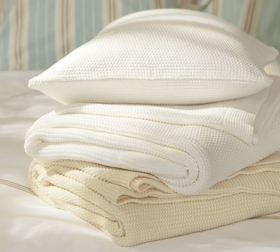 Fisherman Knit Blanket & Sham Pottery Barn