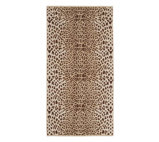Leopard Jacquard 600-gram Weight Bath Towels | Pottery Barn