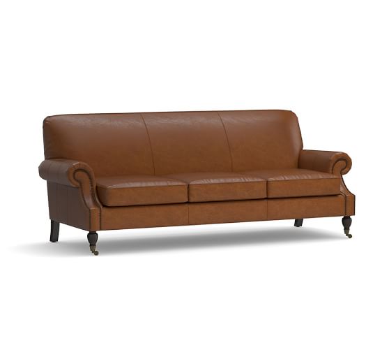 Brooklyn Leather Sofa Pottery Barn