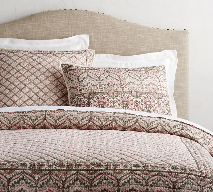 Amalia Reversible Block Print Quilt & Sham