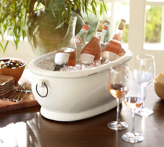 Rhodes Party Bucket & Wine Cooler Pottery Barn