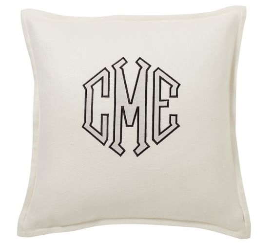 Monogram Applique Pillow Cover Pottery Barn