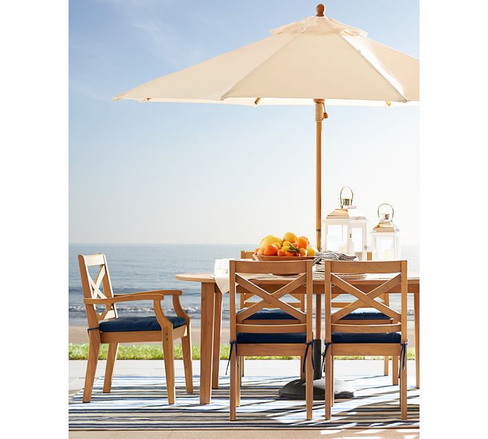 Hampstead Teak Butterfly Extending Oval Table & Chair Set | Pottery Barn Hampstead Teak Butterfly Extending Oval Table & Chair Set | Pottery Barn