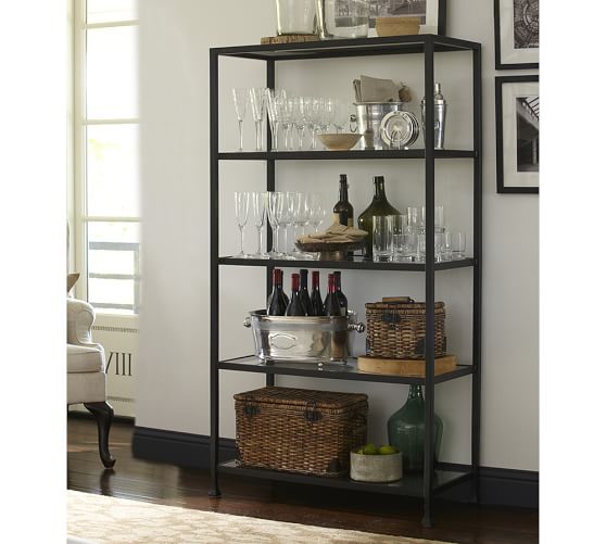 Tanner Bookcase Bronze Finish Pottery Barn Roll Over Image To Zoom