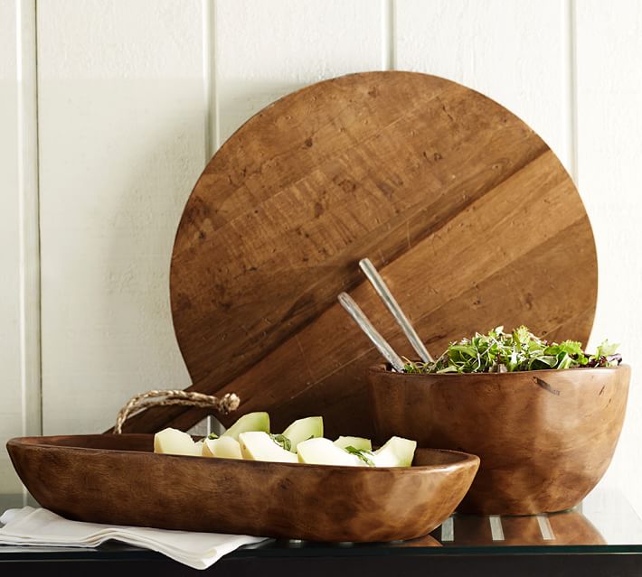 Vintage Wood Oval Tray Pottery Barn