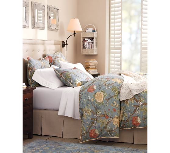 Wells Palampore Duvet Cover & Sham Blue Pottery Barn