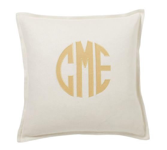 Monogram Applique Pillow Cover Pottery Barn