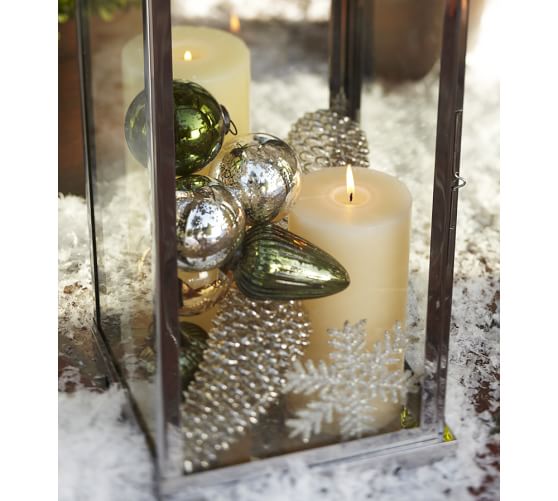 Silver Mercury Glass Ball Ornaments Set of 12 Pottery Barn