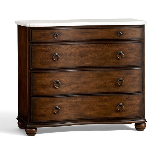 Sansome Marble Top Dresser Pottery Barn
