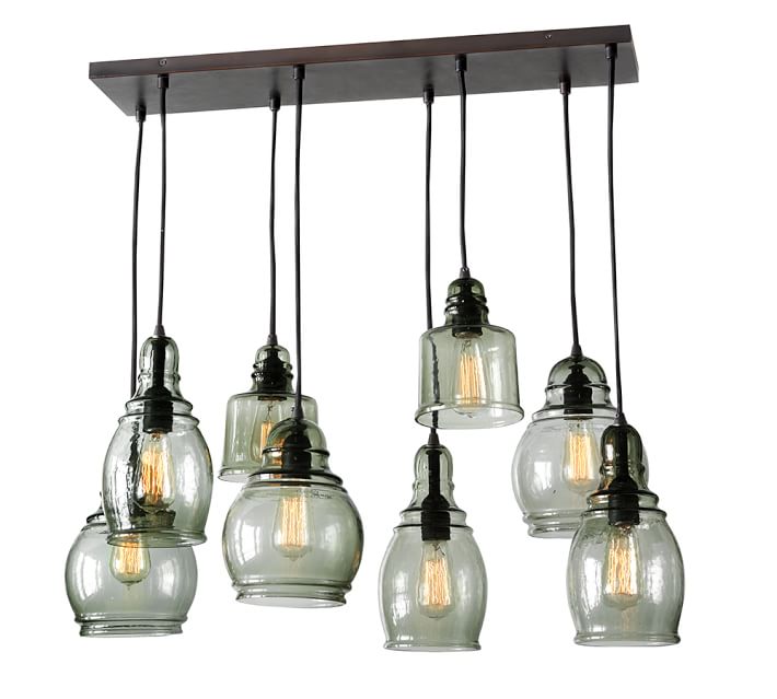 Paxton Glass 8 Light Pendant Pottery Barn
