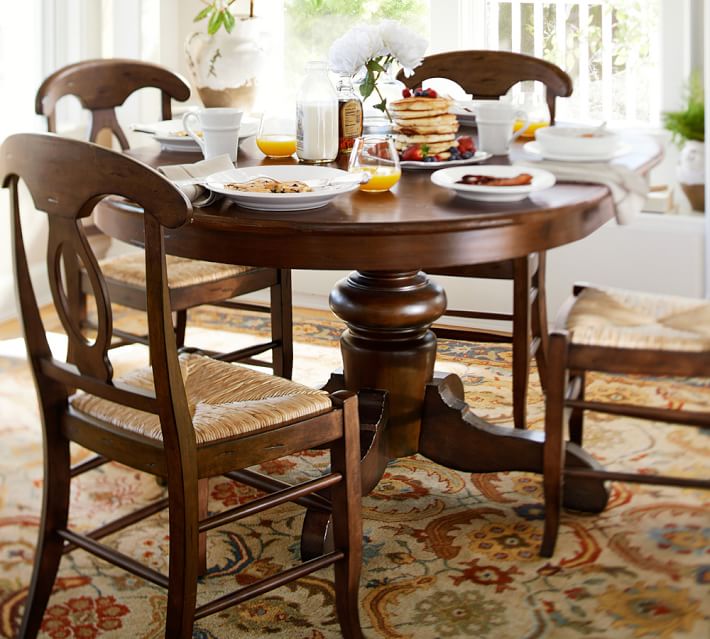 Tivoli Extending Pedestal Table Napoleon Chair 5 Piece Dining Tivoli Extending Pedestal Table Napoleon Chair 5 Piece Dining Set Pottery Barn