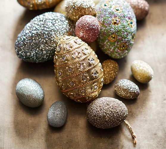 German Glitter Eggs Pottery Barn