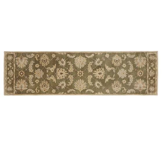 pottery barn green rug