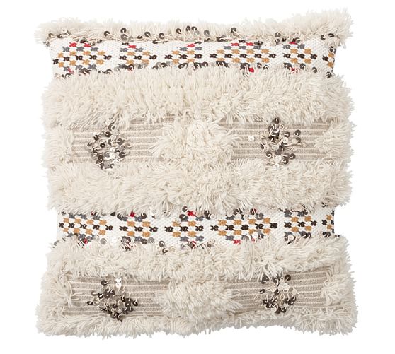 Aya Moroccan Wedding Blanket Pillow Cover | Pottery Barn
