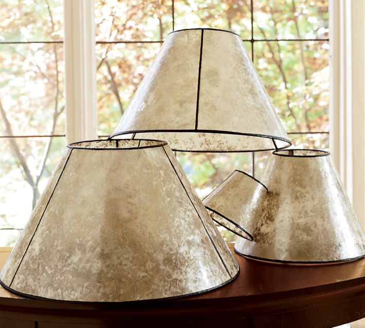 Pb Basic Mica Chandelier Shades Pottery Barn