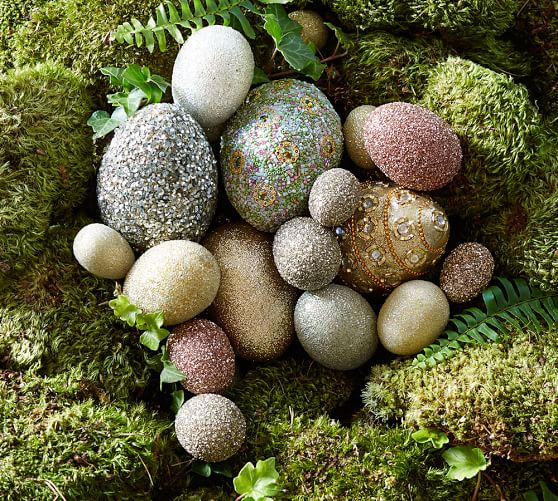 German Glitter Eggs Pottery Barn
