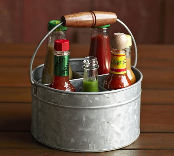 Galvanized Metal Caddy Pottery Barn