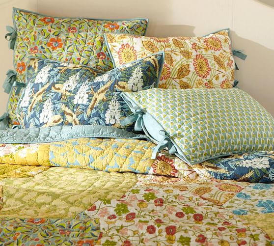 Scalloped Organic Patchwork Quilt & Sham Pottery Barn