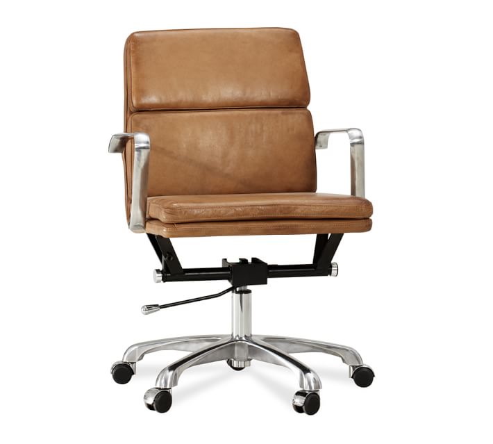 Awesome Leather Desk Chairs Contemporary Liltigertoo Com Nash Leather Swivel Desk Chair Pottery Barn