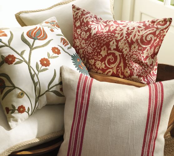 Grainsack Stripe Pillow Cover Pottery Barn