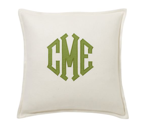 Monogram Applique Pillow Cover Pottery Barn