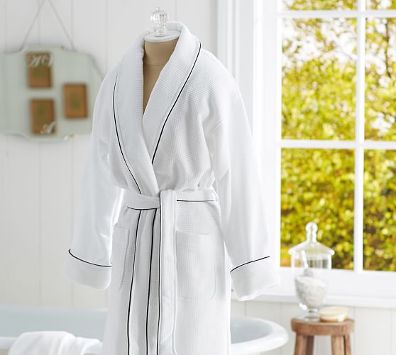 Hotel Piped Trim Robe Pottery Barn