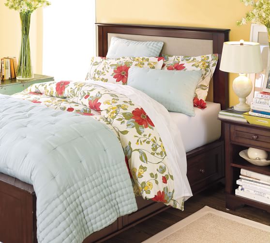 Olivia Silk Nesting Quilt & Sham Pottery Barn