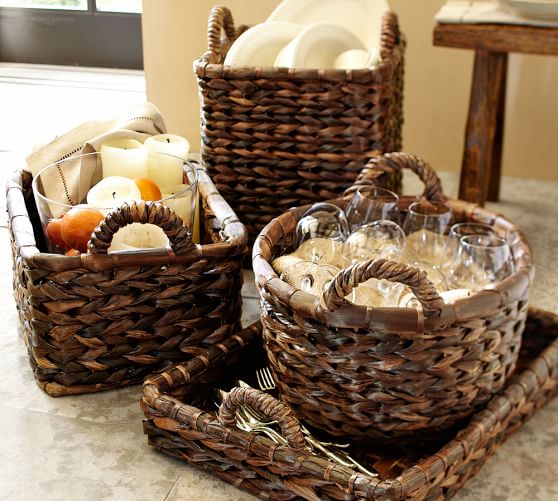 Mendoza Rectangular Utility Basket Pottery Barn