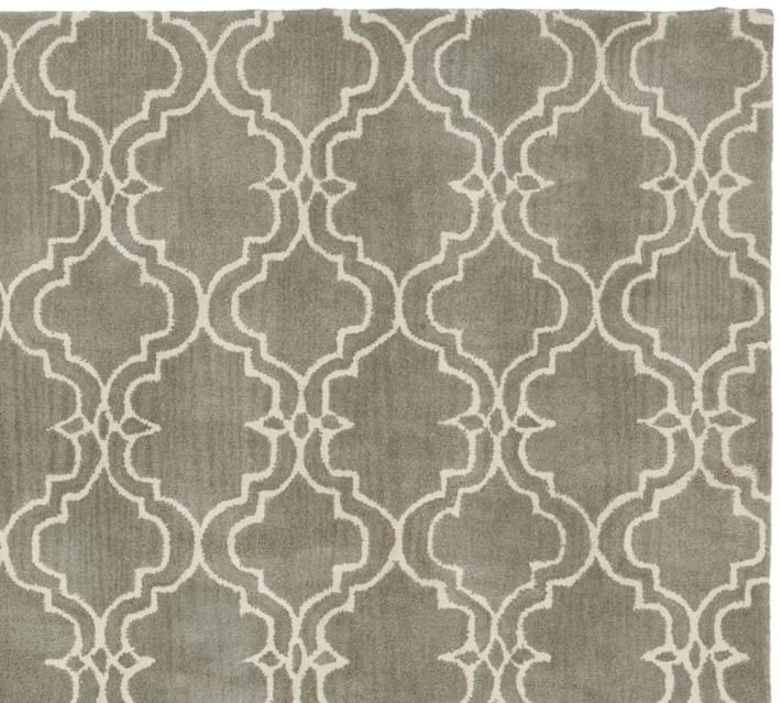Scroll Tile Rug Gray Pottery Barn