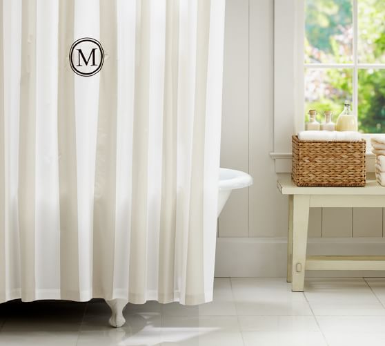 PB Classic Stripe Shower Curtain Pottery Barn