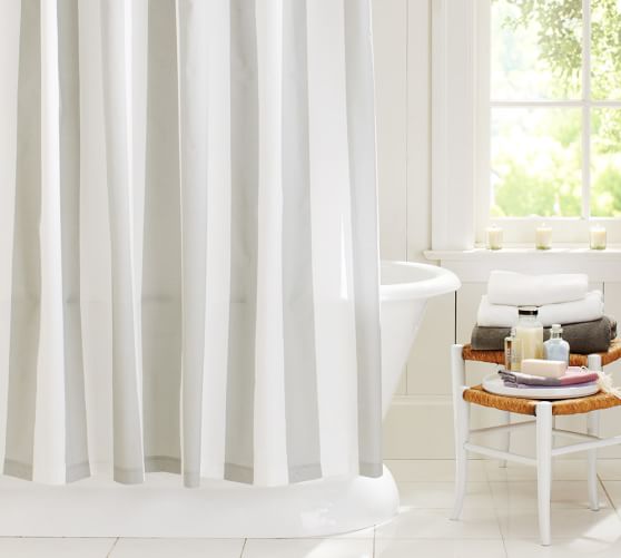 PB Classic Stripe Shower Curtain Pottery Barn