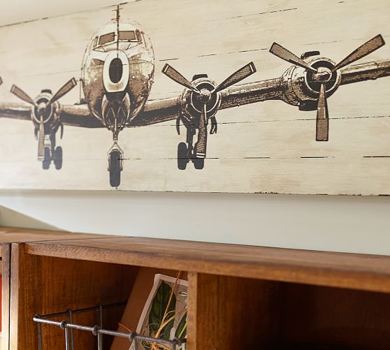 Small Planked Airplane Panels Pottery Barn