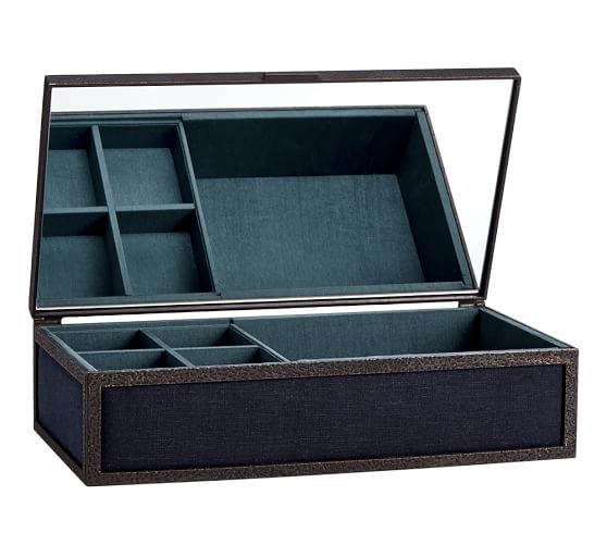 Rustic Luxe Jewelry Box Blue Pottery Barn