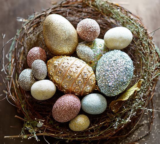 German Glitter Eggs Pottery Barn