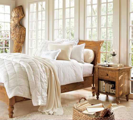 Fisherman Knit Blanket & Sham Pottery Barn