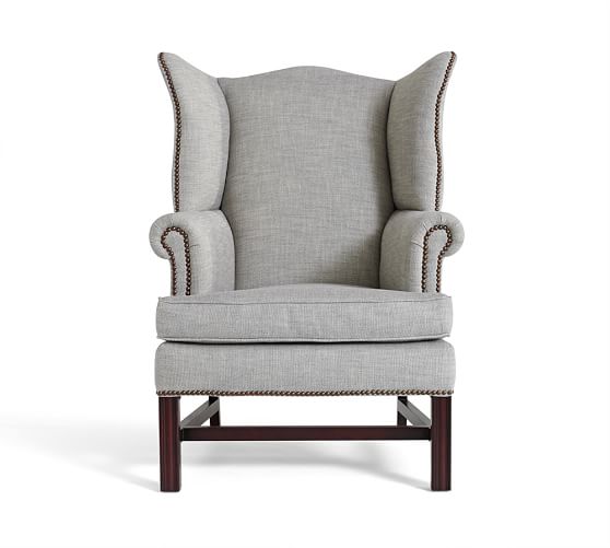 Thatcher Upholstered Wingback Chair Pottery Barn