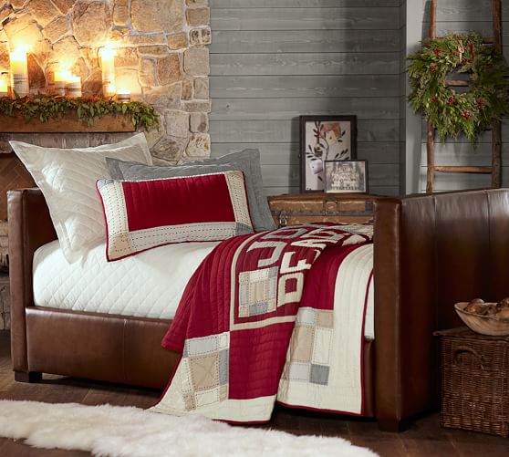 Sentiment Patchwork Quilt & Sham Pottery Barn