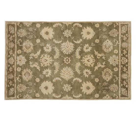 pottery barn green rug