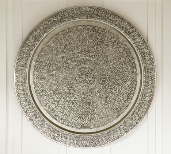 Decorative Metal Disc Silver Pottery Barn