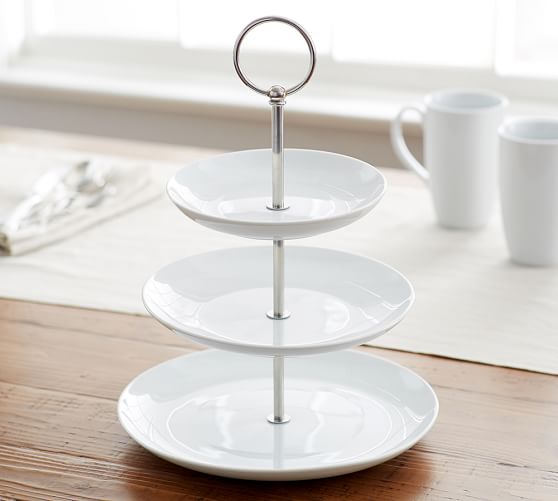 Great White Tiered Stand Pottery Barn