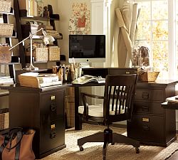 pottery barn office furniture. build your own - bedford modular desk pottery barn office furniture