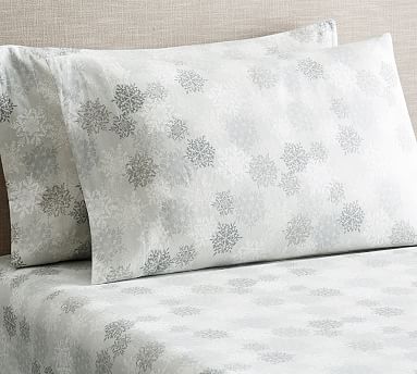 snowflake flannel sheet set pottery barn grey flannel sheet set