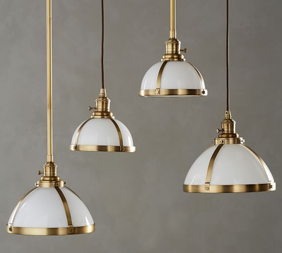 PB Classic Milk Glass Pendant Pottery Barn