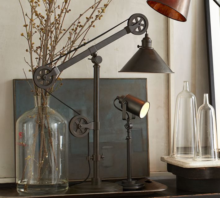 Warren Pulley Task Table Lamp | Pottery Barn Warren Pulley Task Table Lamp | Pottery Barn