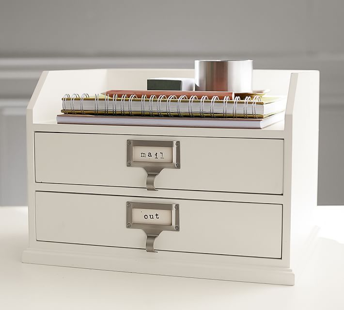 Bedford Two-Drawer Paper Organizer Pottery Barn - Bedford Two-Drawer Paper Organizer Pottery Barn