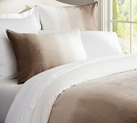 Ombre Linen Duvet Cover & Sham Pottery Barn